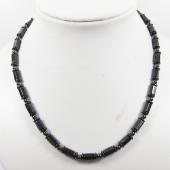 Mens Magnetic Hematite 5X8mm 6-face Beads Strands Necklace